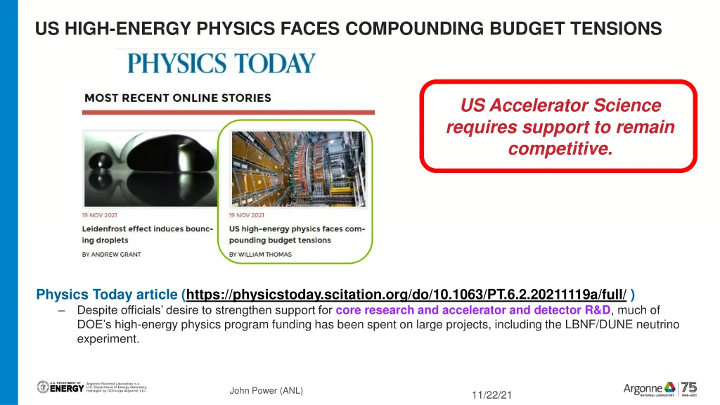 us high energy physics faces compounding budget