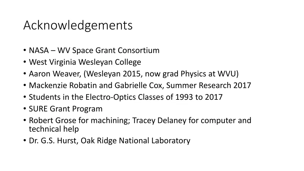 acknowledgements