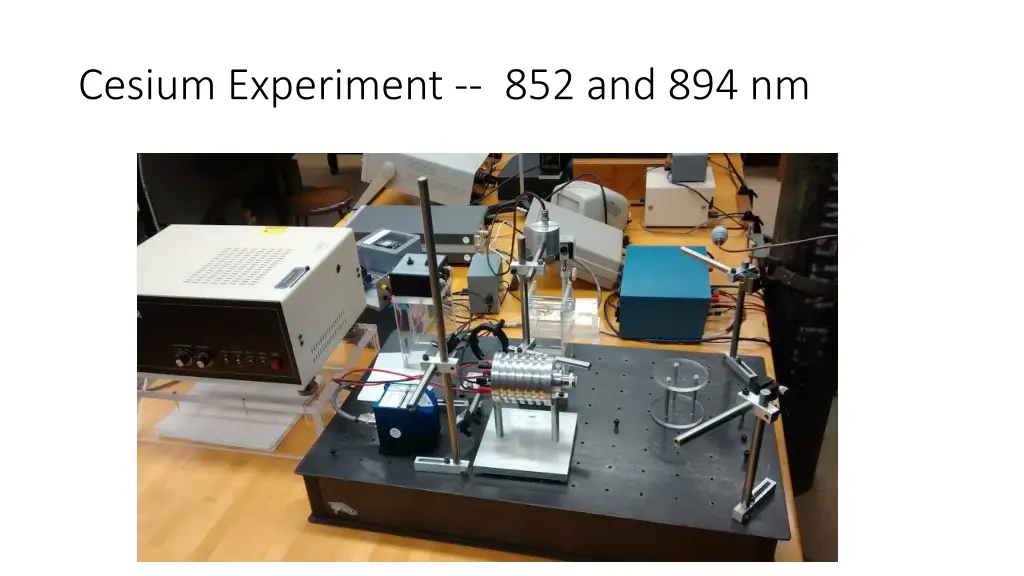 cesium experiment 852 and 894 nm