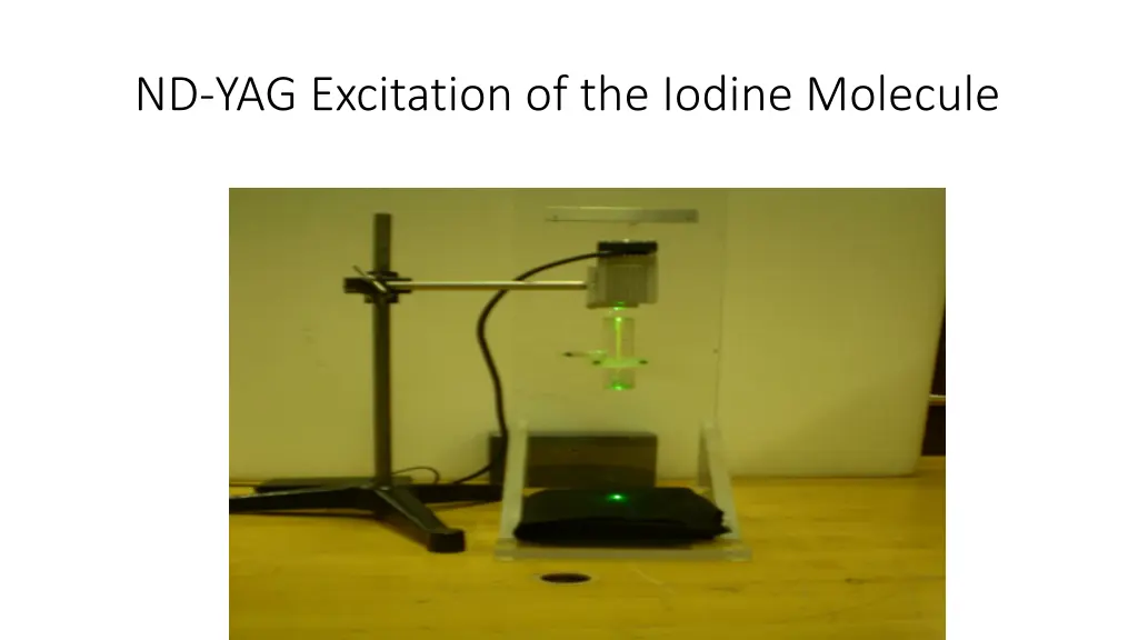 nd yag excitation of the iodine molecule