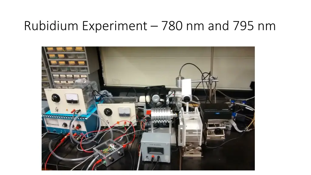 rubidium experiment 780 nm and 795 nm