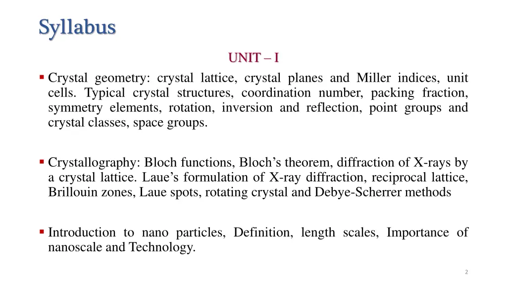 syllabus