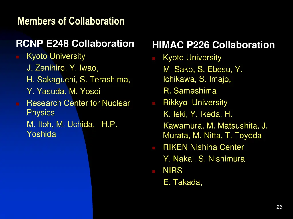 members of collaboration