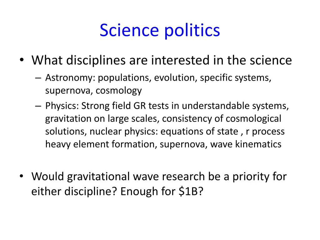 science politics