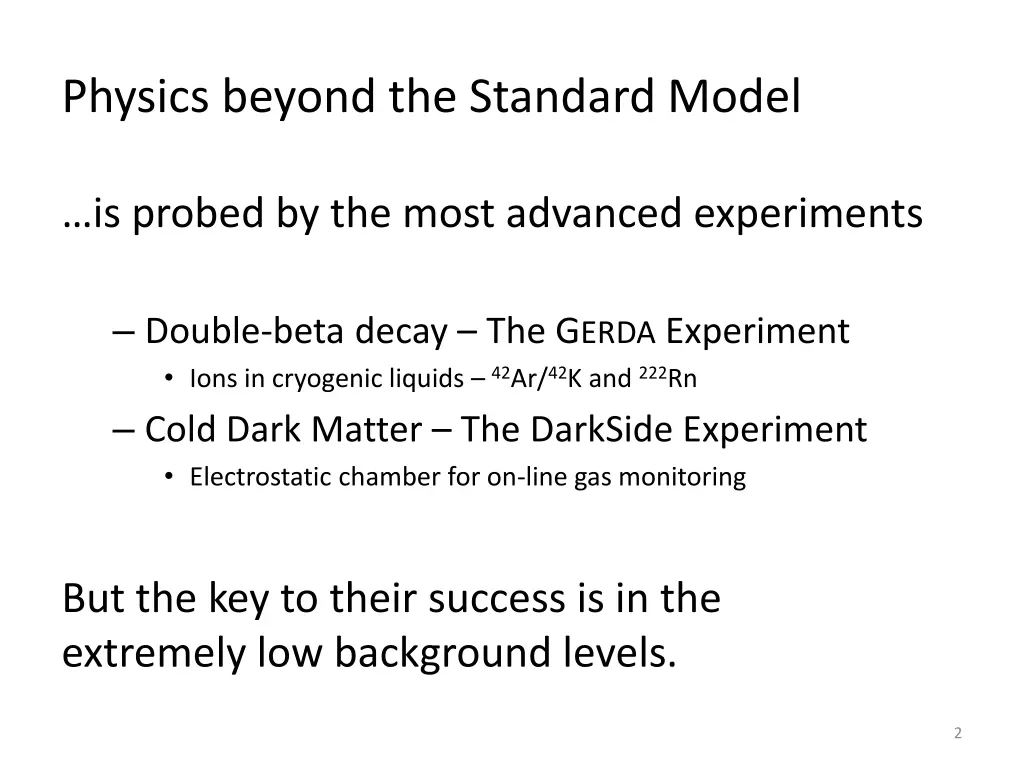 physics beyond the standard model