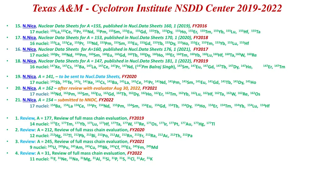 texas a m cyclotron institute nsdd center 2019 2