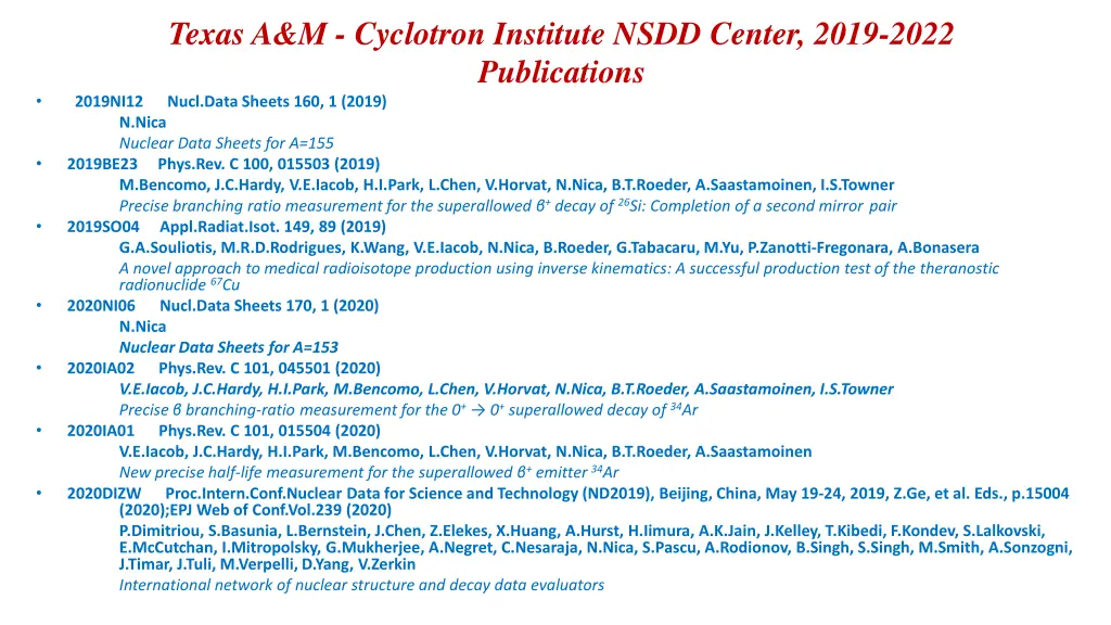 texas a m cyclotron institute nsdd center 2019 3