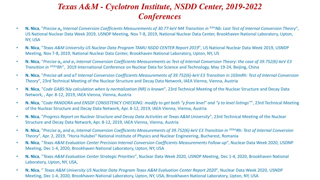 texas a m cyclotron institute nsdd center 2019 5