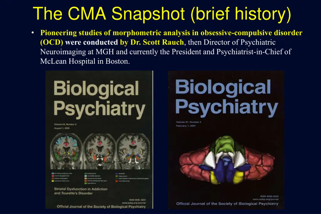 the cma snapshot brief history 1