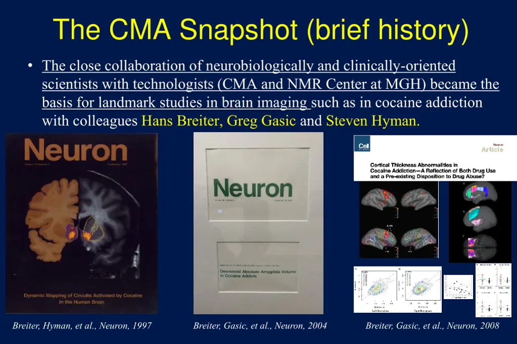 the cma snapshot brief history 2