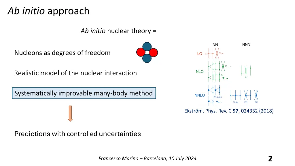 ab initio approach