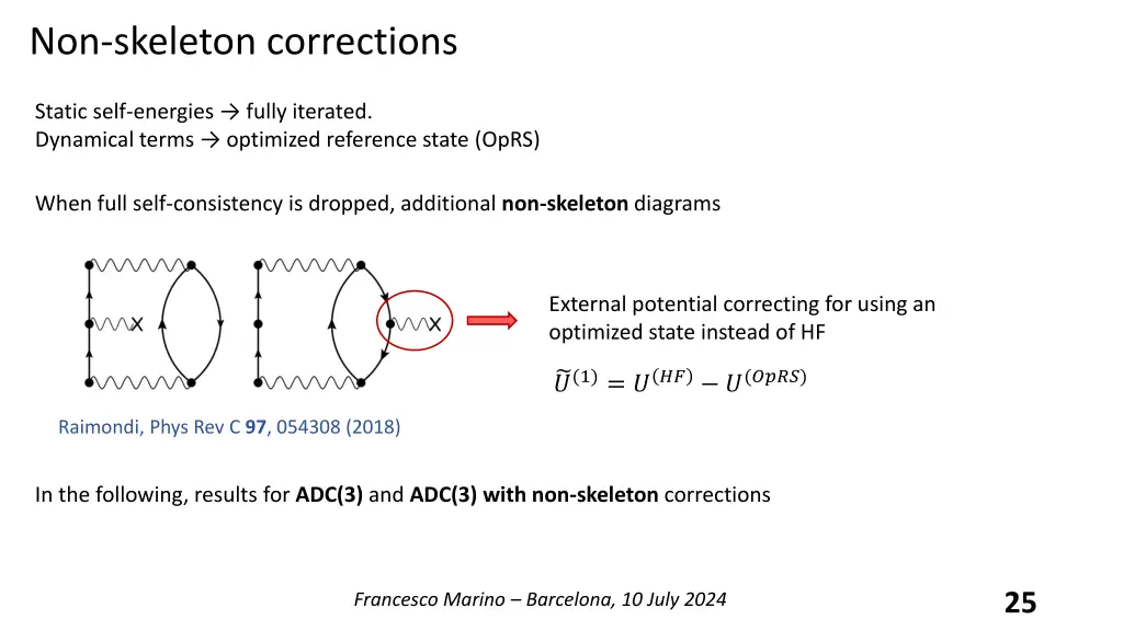 non skeleton corrections