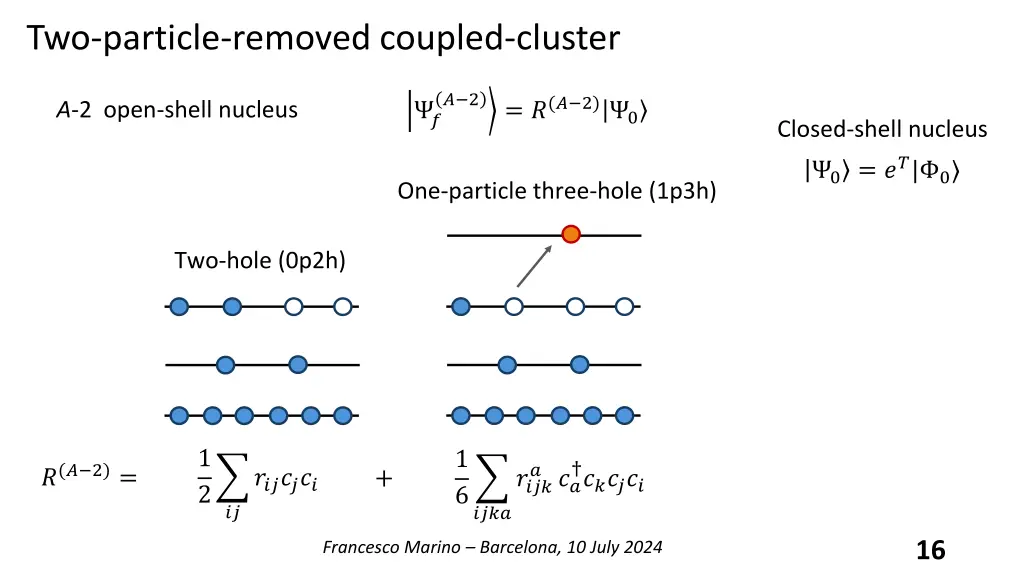 two particle removed coupled cluster