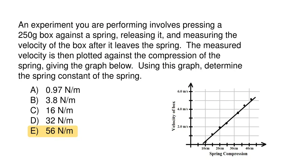 an experiment you are performing involves