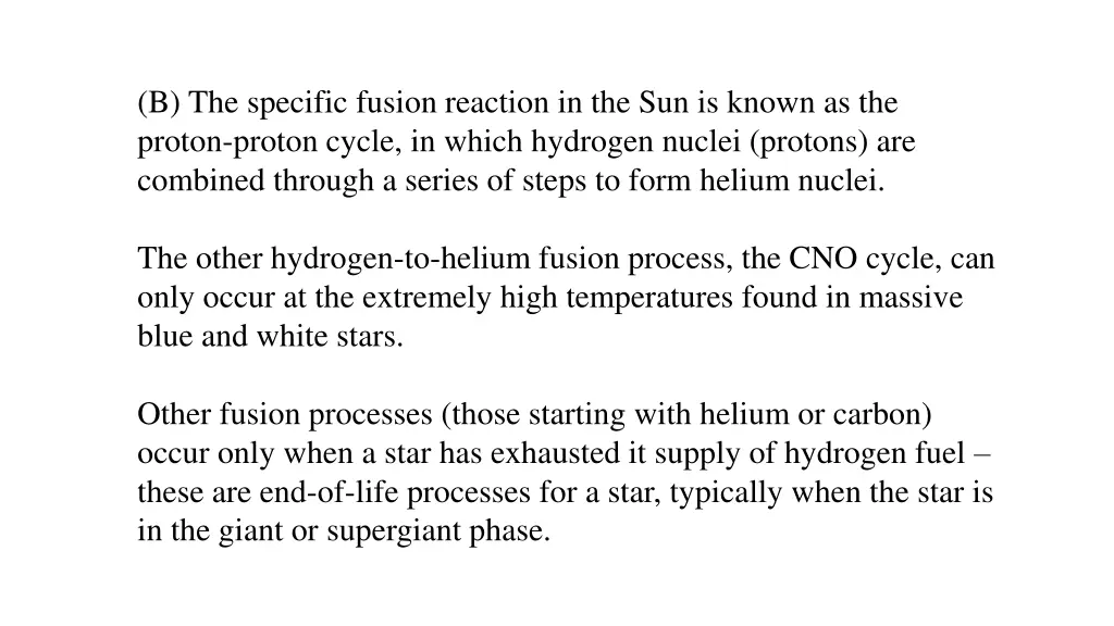 b the specific fusion reaction