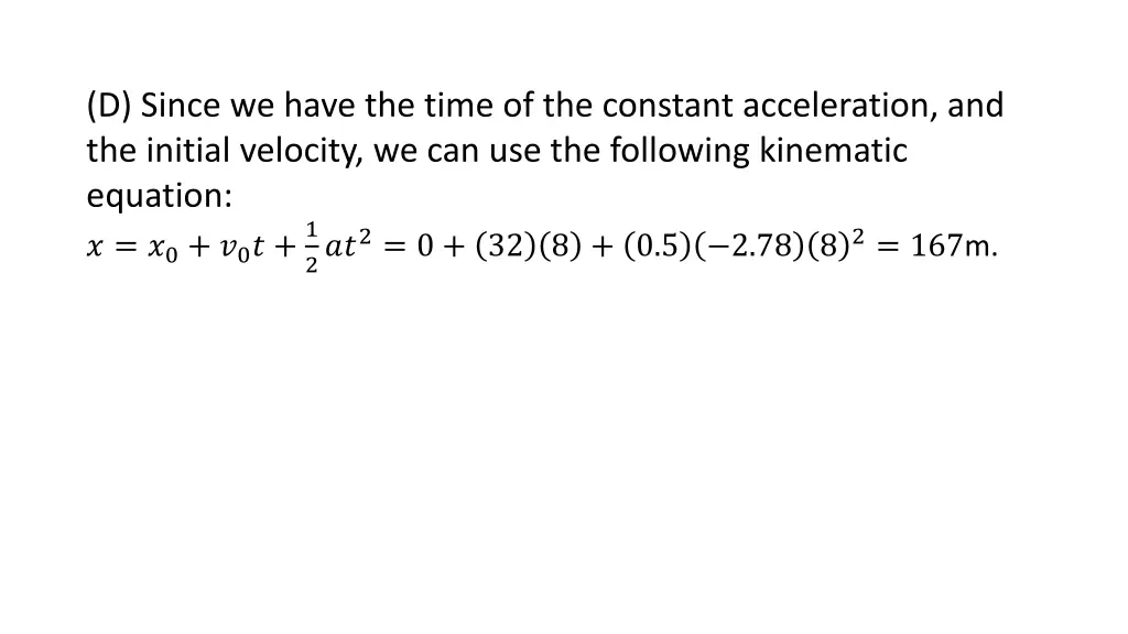 d since we have the time of the constant