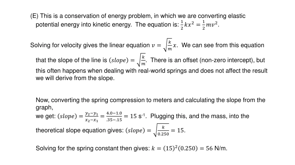 e this is a conservation of energy problem