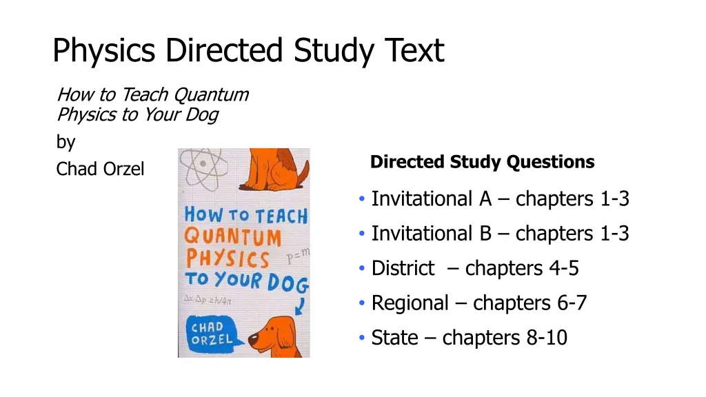 physics directed study text