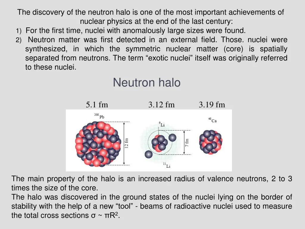 the discovery of the neutron halo