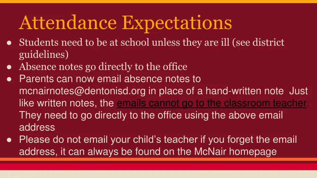 attendance expectations students need