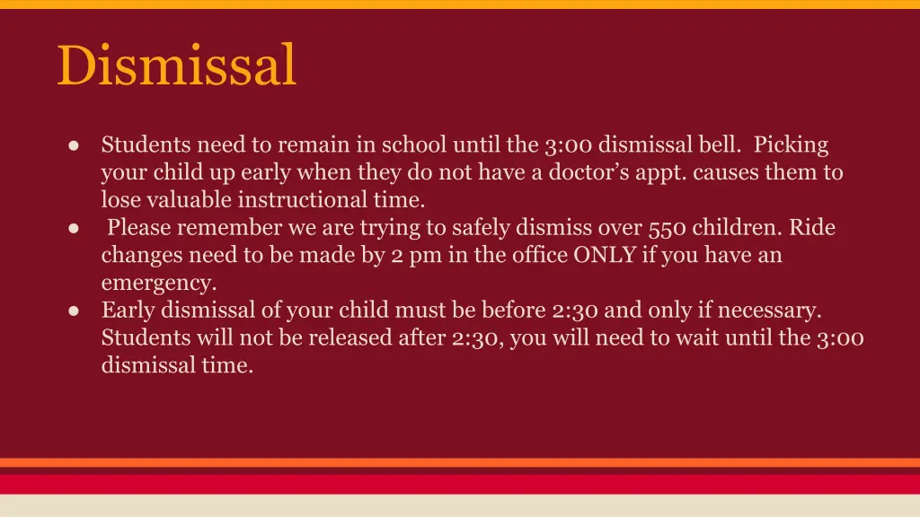 dismissal