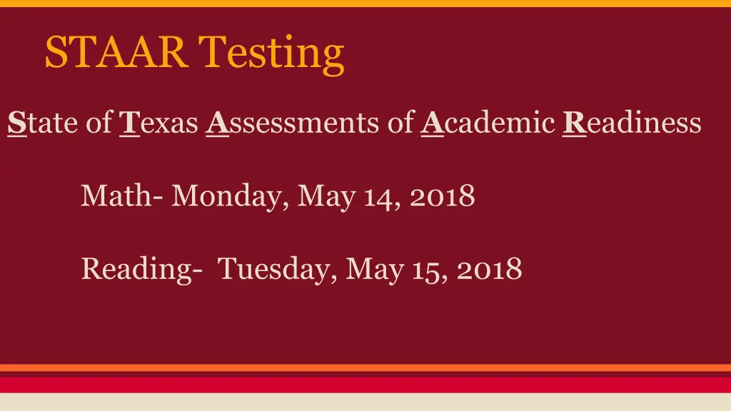 staar testing