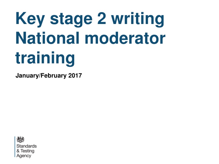 key stage 2 writing national moderator training