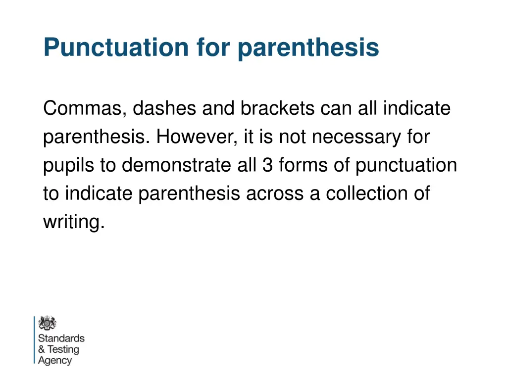 punctuation for parenthesis