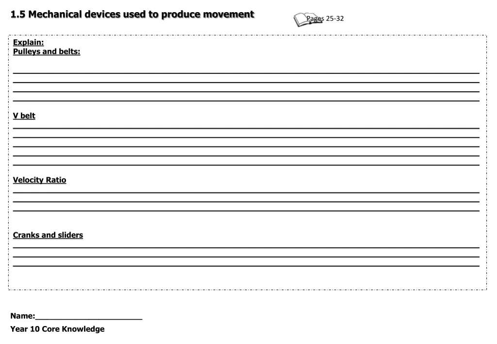 1 5 mechanical devices used to produce movement 5