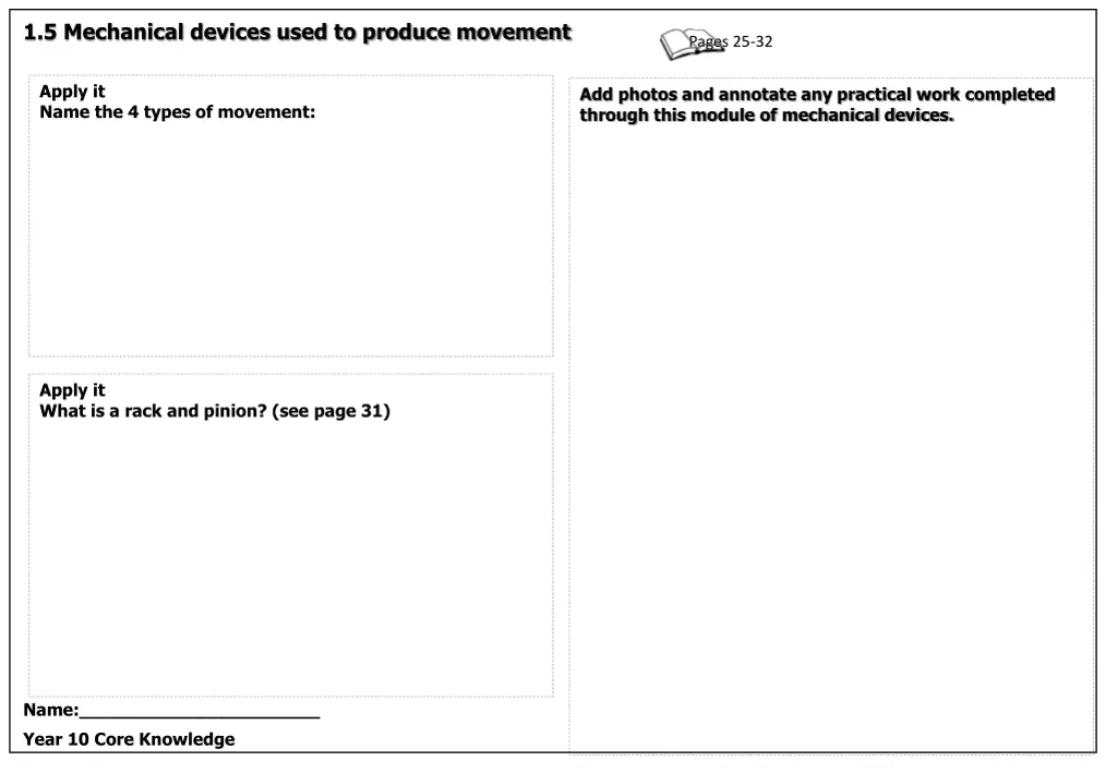 1 5 mechanical devices used to produce movement 6