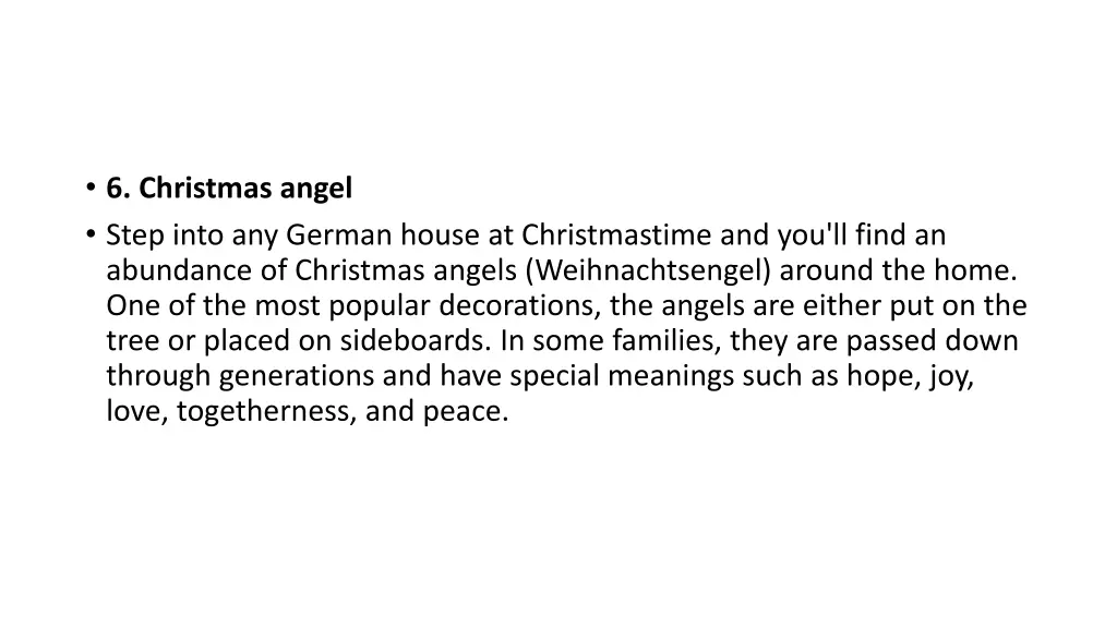 6 christmas angel step into any german house