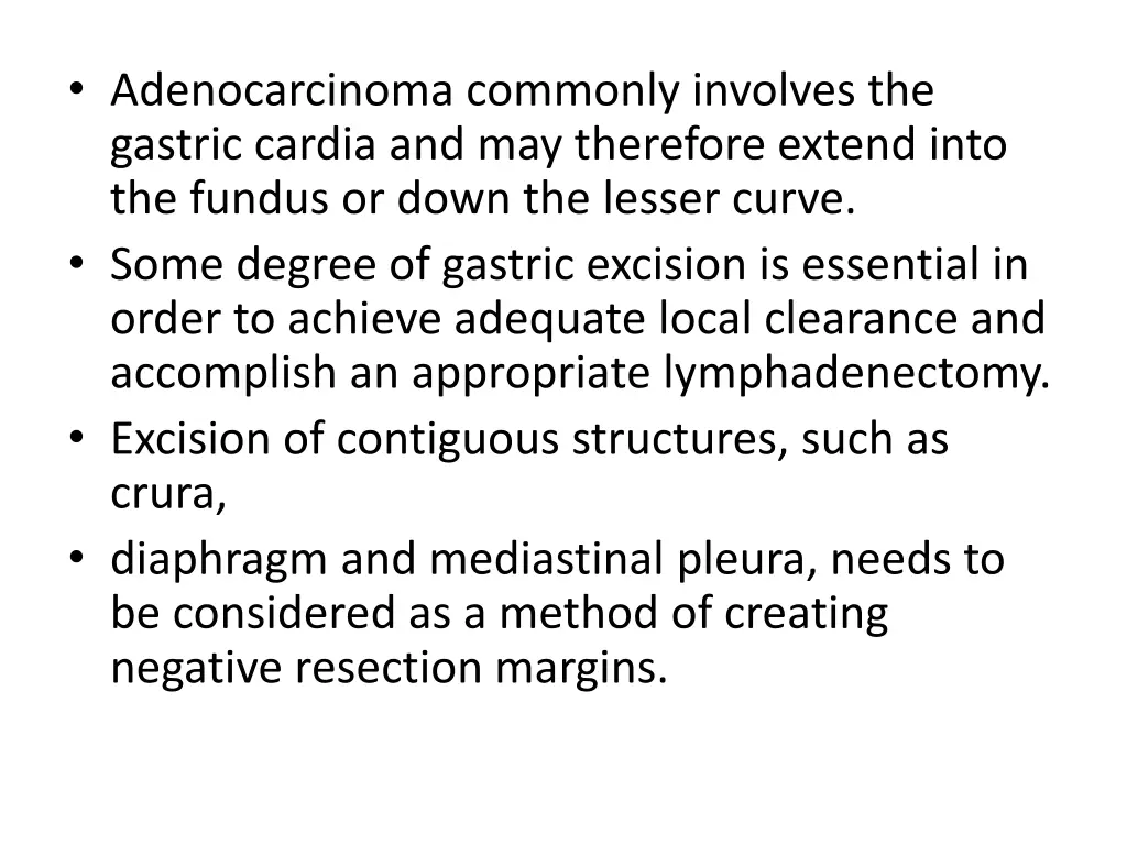 adenocarcinoma commonly involves the gastric