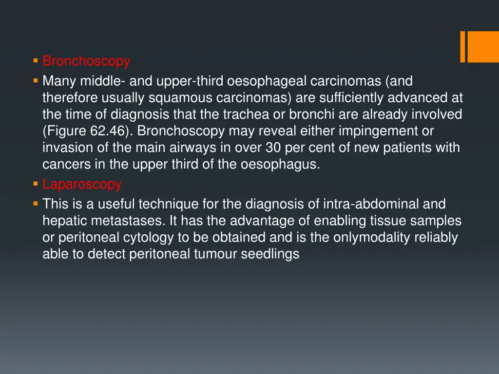 bronchoscopy many middle and upper third