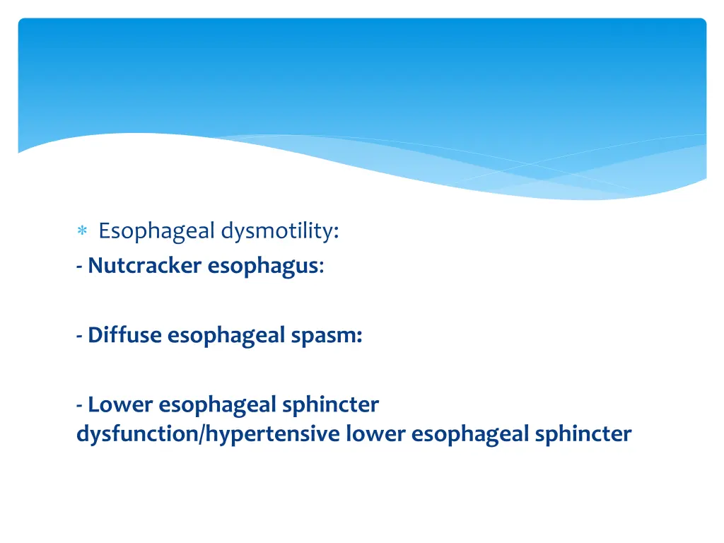 esophageal dysmotility nutcracker esophagus