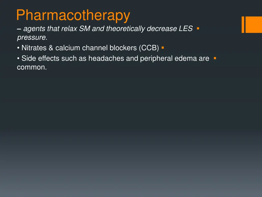 pharmacotherapy agents that relax