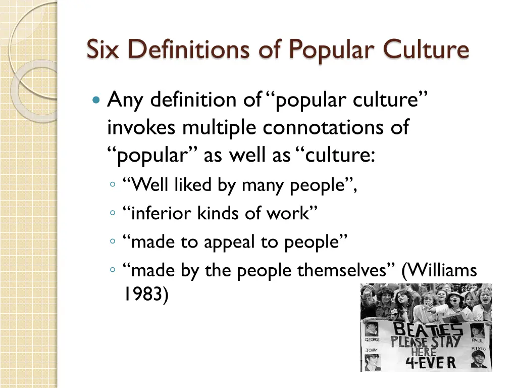 six definitions of popular culture