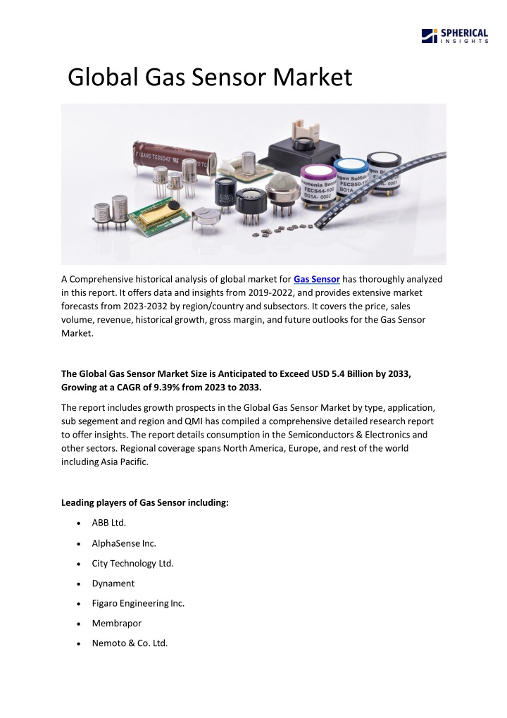 global gas sensor market