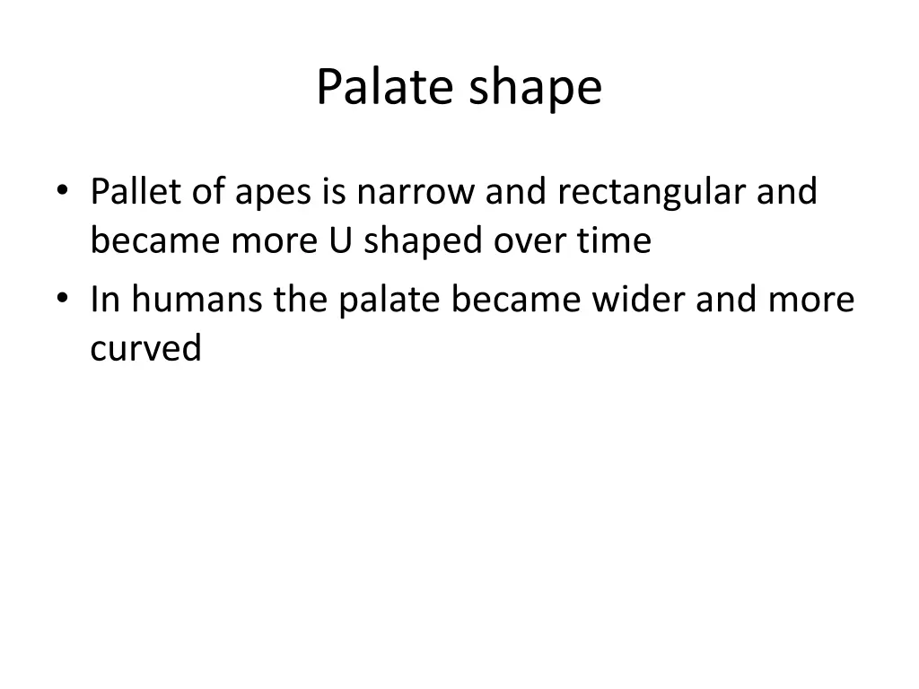 palate shape