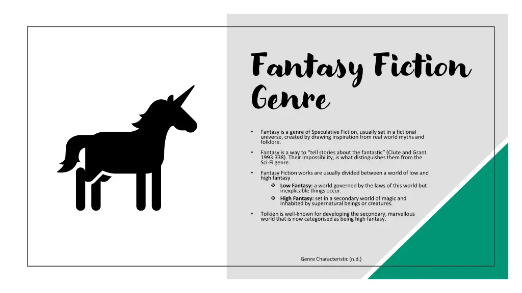 fantasy fiction genre