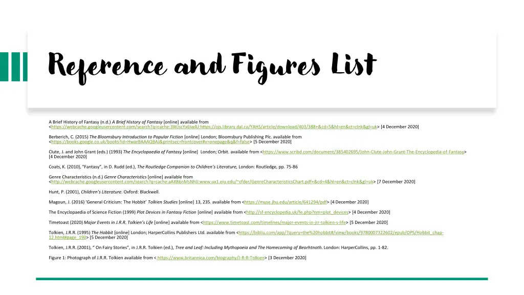 reference and figures list