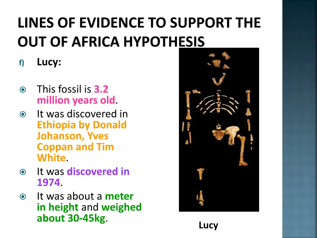 lines of evidence to support the out of africa 13