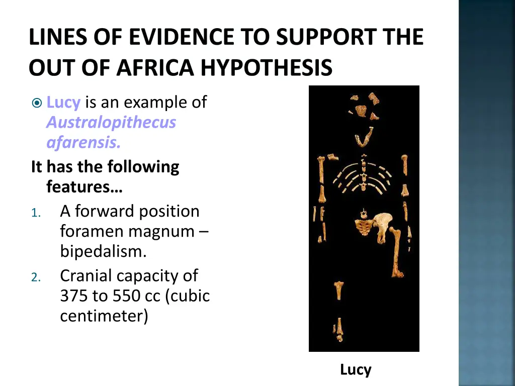 lines of evidence to support the out of africa 14