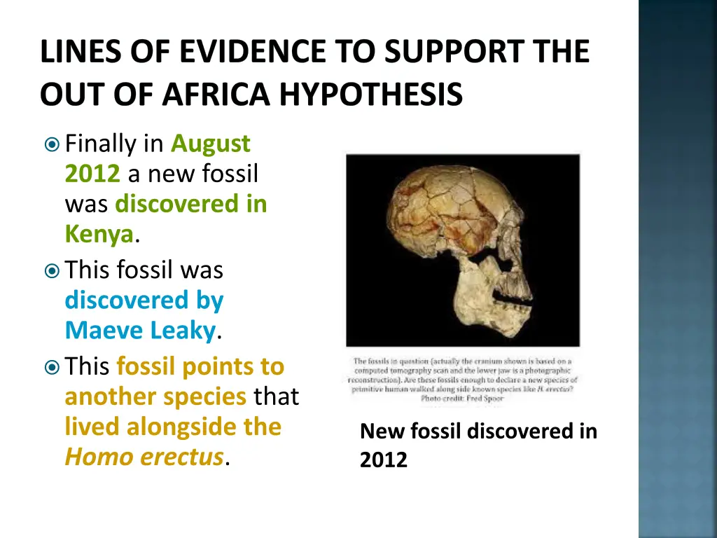 lines of evidence to support the out of africa 16