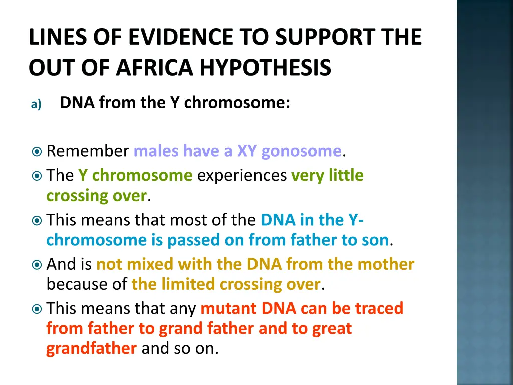 lines of evidence to support the out of africa 22