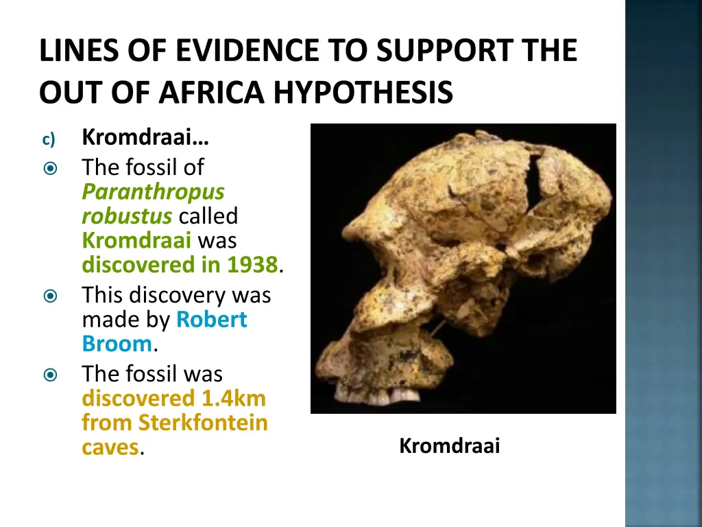 lines of evidence to support the out of africa 3