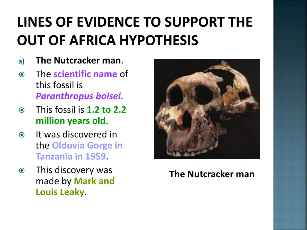 lines of evidence to support the out of africa 6