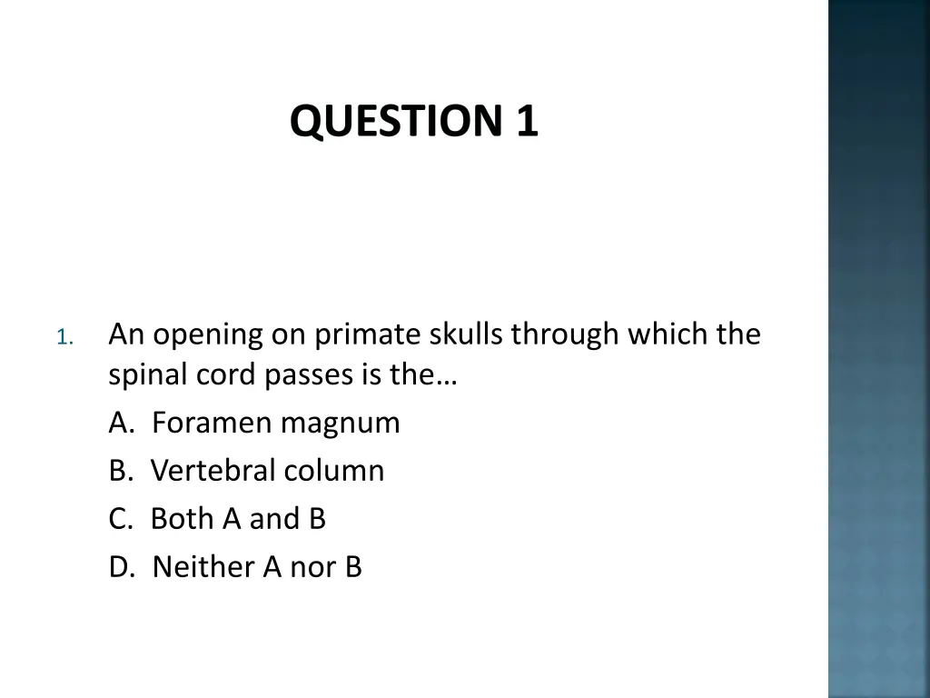 question 1