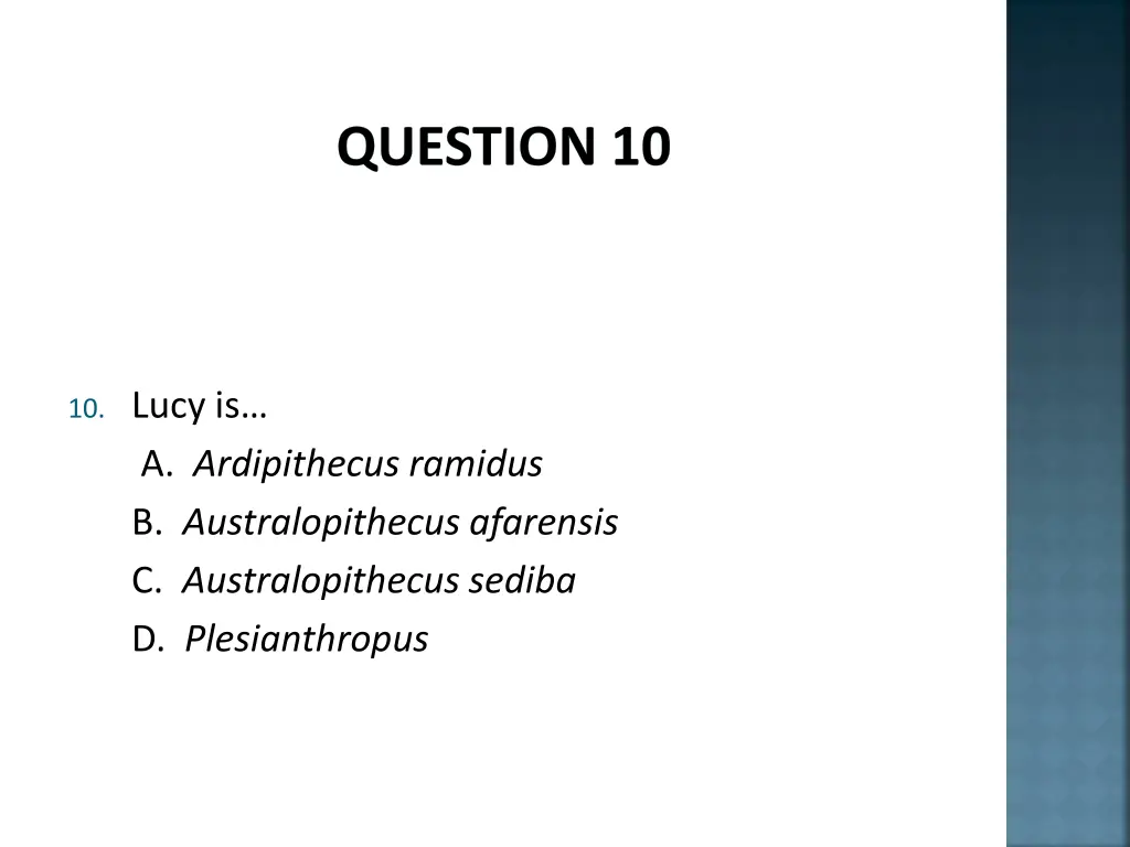 question 10