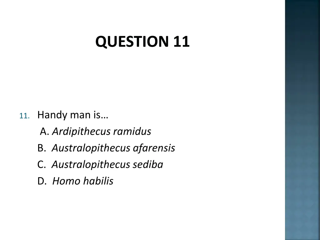 question 11