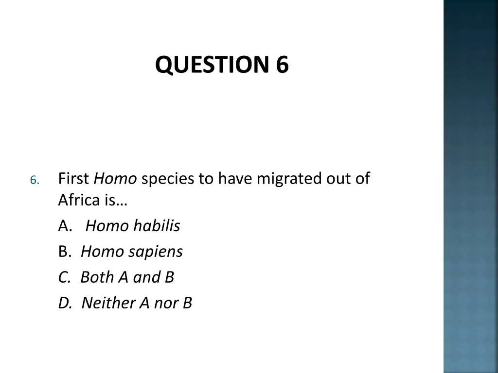 question 6